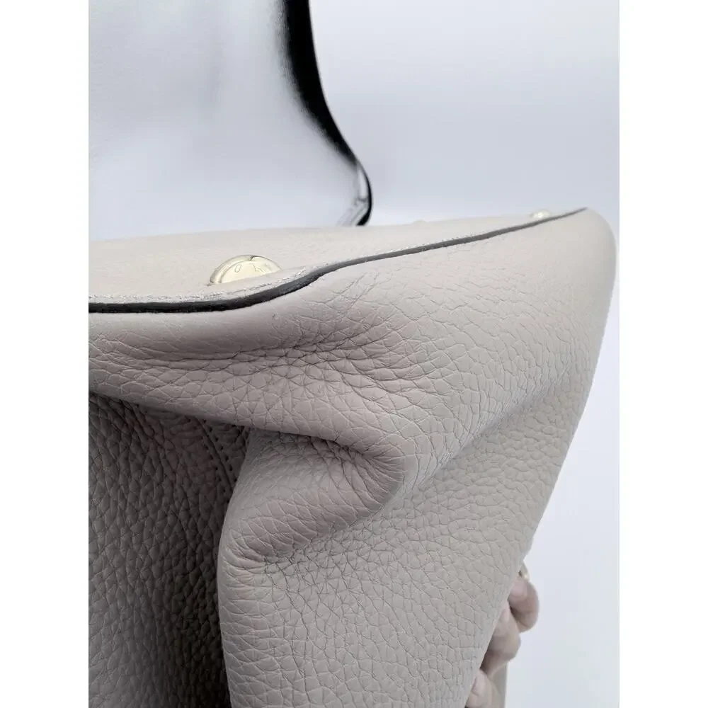 Authentic Louis Vuitton Capucines MM Gray Taurillon Leather Gold Hardware Bag
